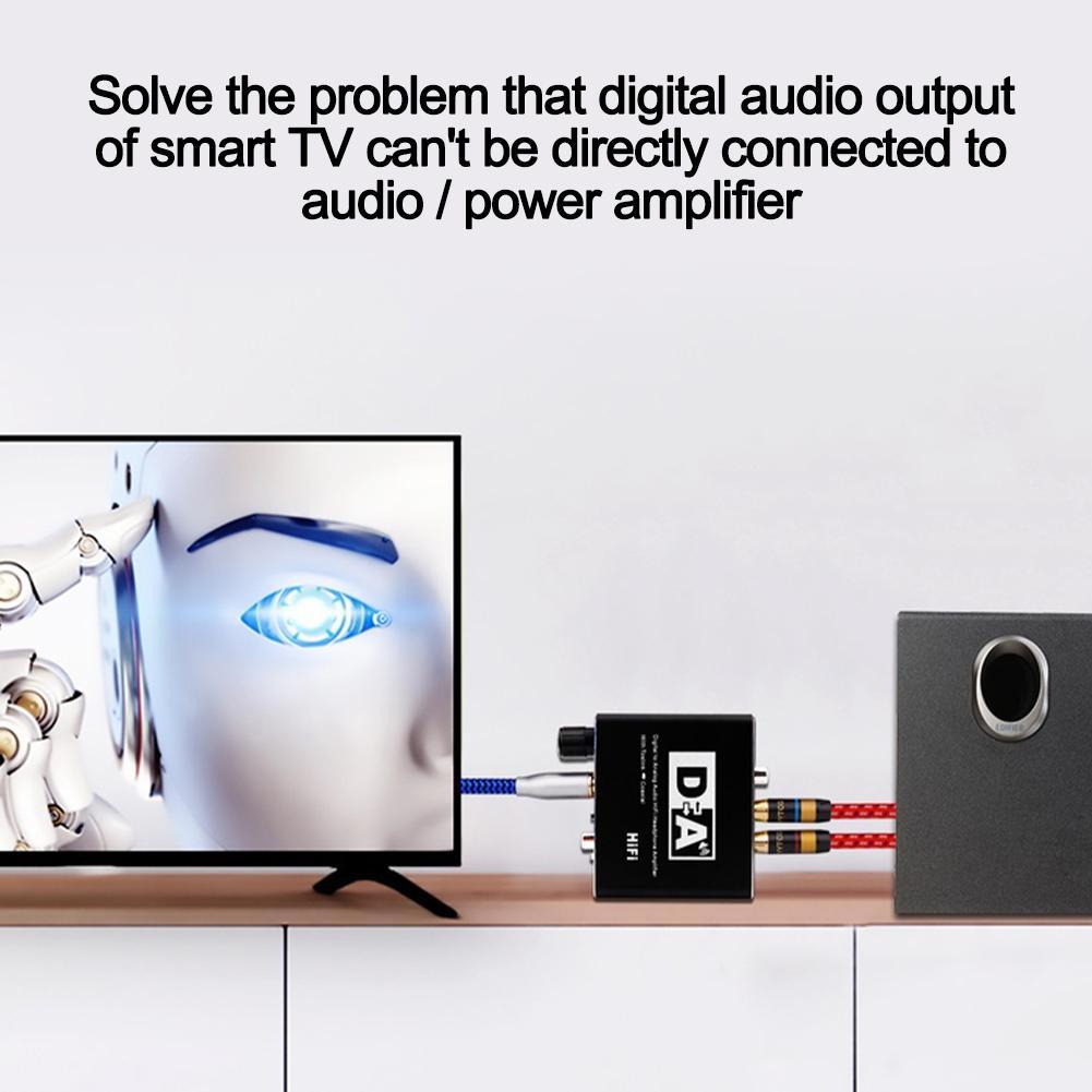 192kHz 24bit Digital Optical Coaxial Toslink To Analog L/R Headphone 3.5mm RCA Adjustment Converter Audio With G0N9