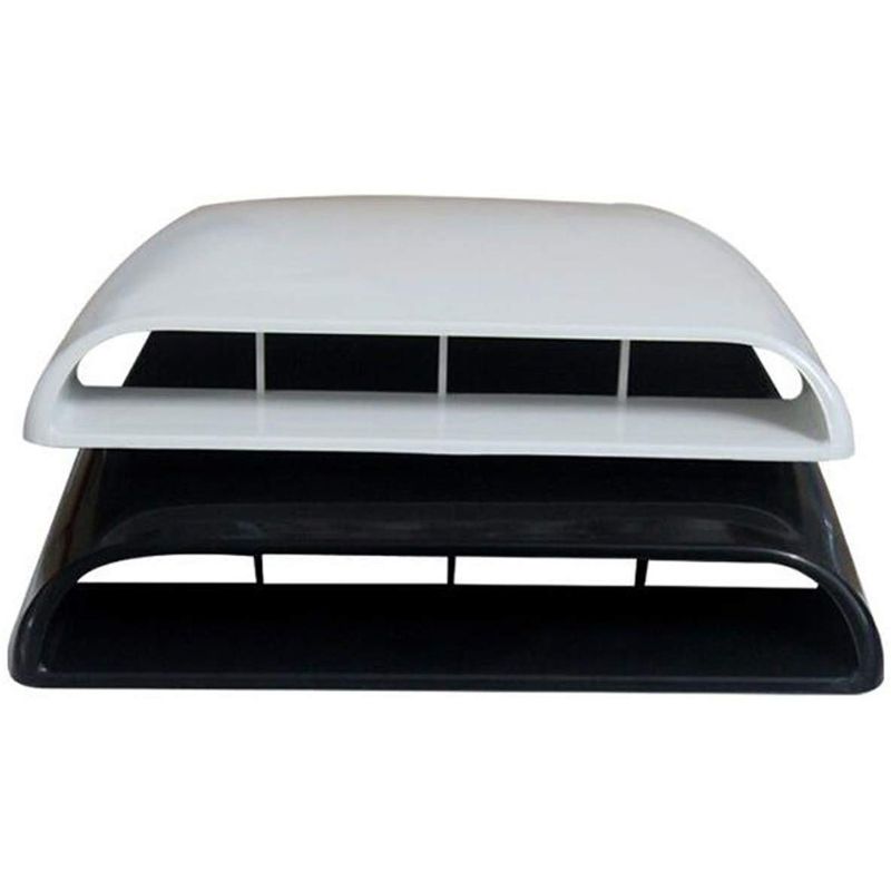 1pcs Car Bonnet Hood Scoop Air Flow Intake Vent Cover Decorative 27*25cm Air Flow Vent Cover White/ Black/Silver/Carbon Fiber
