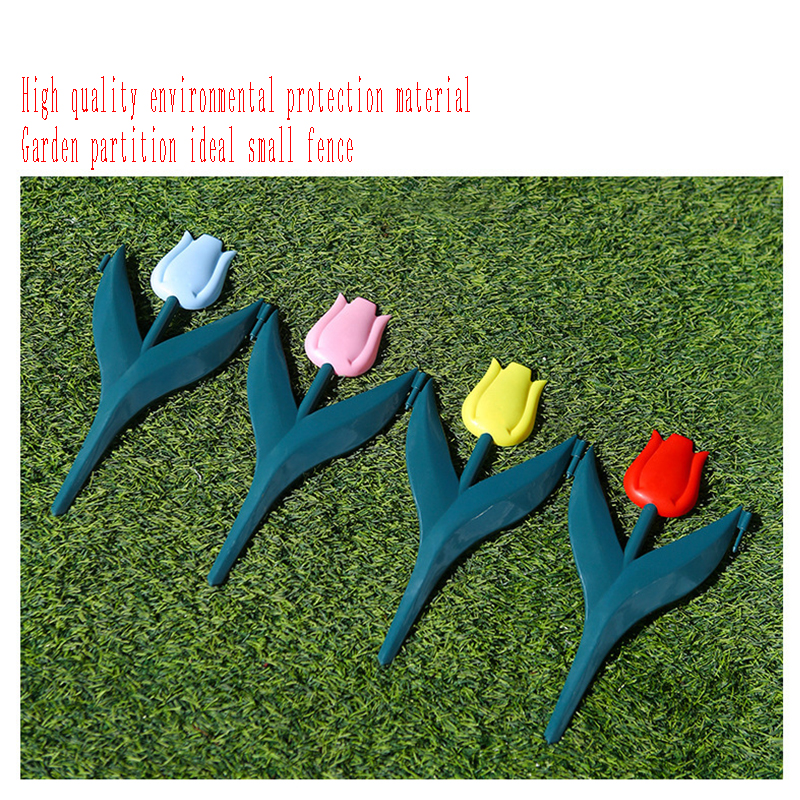 Simulation de fleur de tulipe, clôture en plastique, clôture de jardin, décoration de pelouse, paysage, décorations de cour extérieure