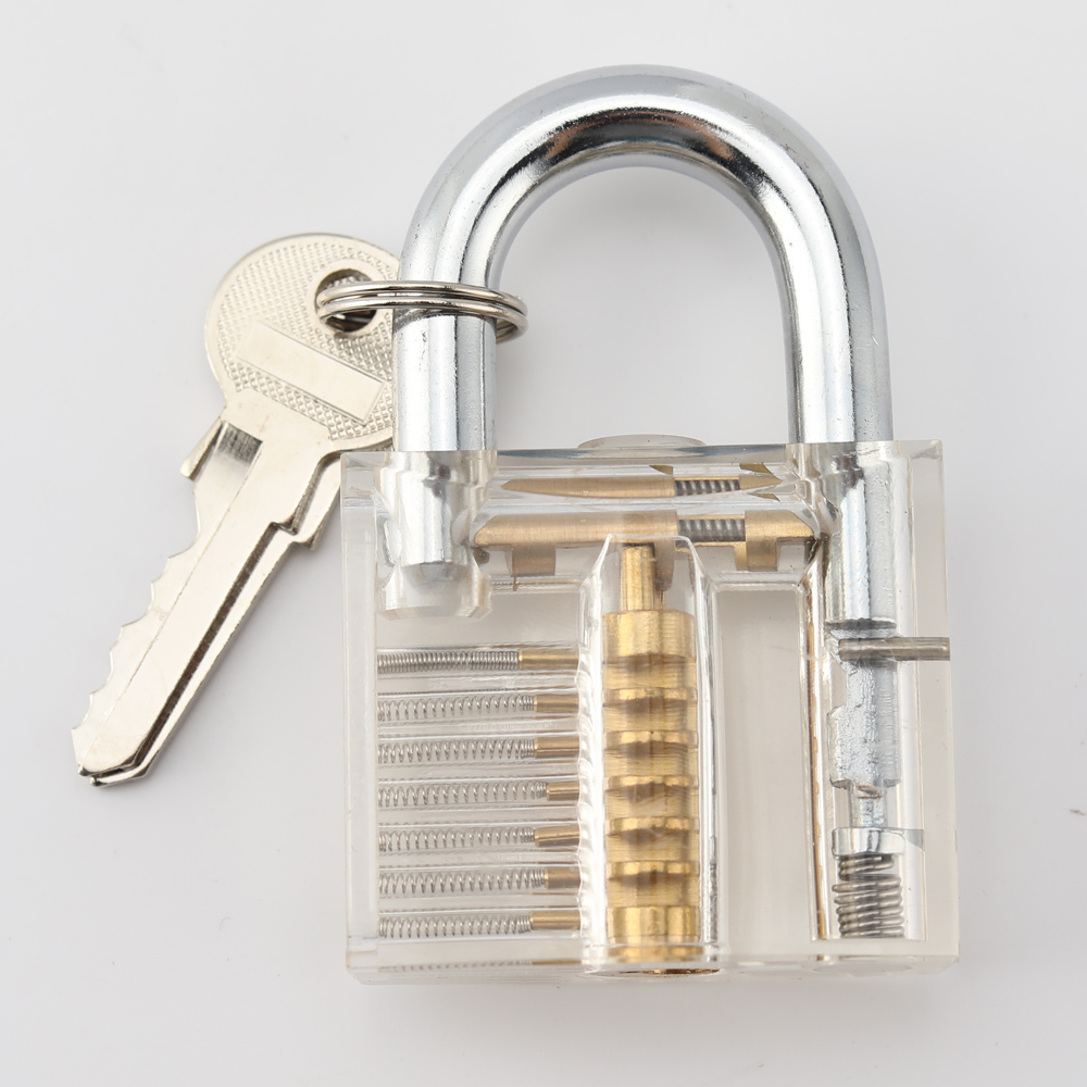 Furniture Hardware Locksmith Transparent Locks Pick Visible Cutaway Mini Practice View Padlock Hasps Training Skill