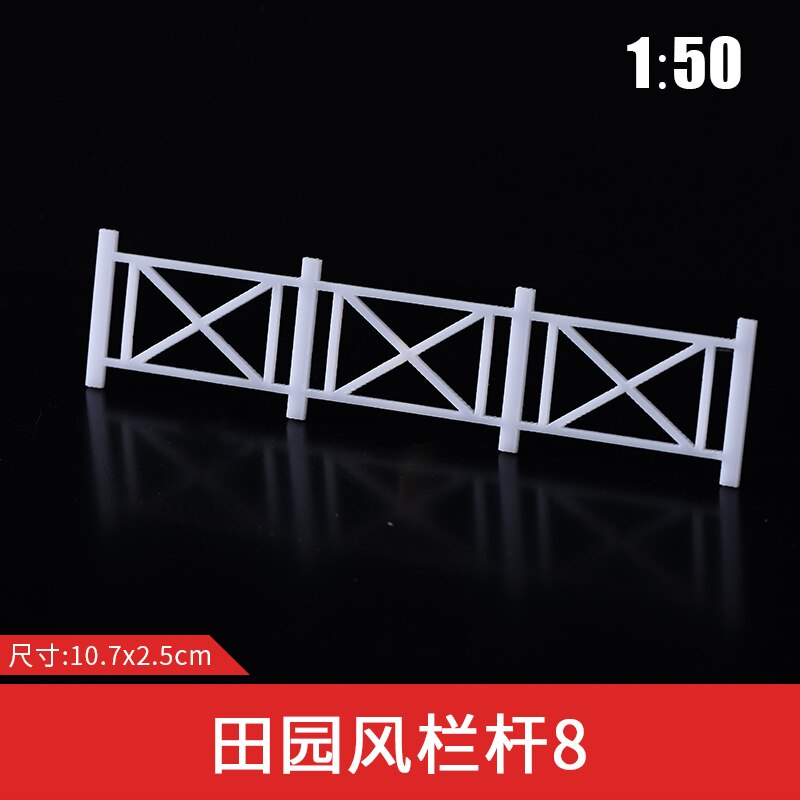 10pcs/lot 1/50 scale Model Fence Train Railway Building Fence Wall Model Building Material: 9