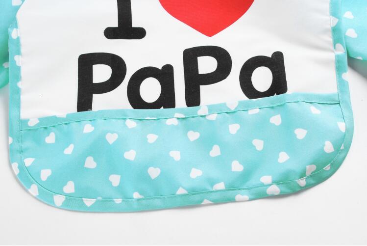 Baby Bibs Apron Boy Girl Newborn Accessories Solid Feeding Love Mom Dad Waterproof Letter Smock Dinner Children Toddlers Kids