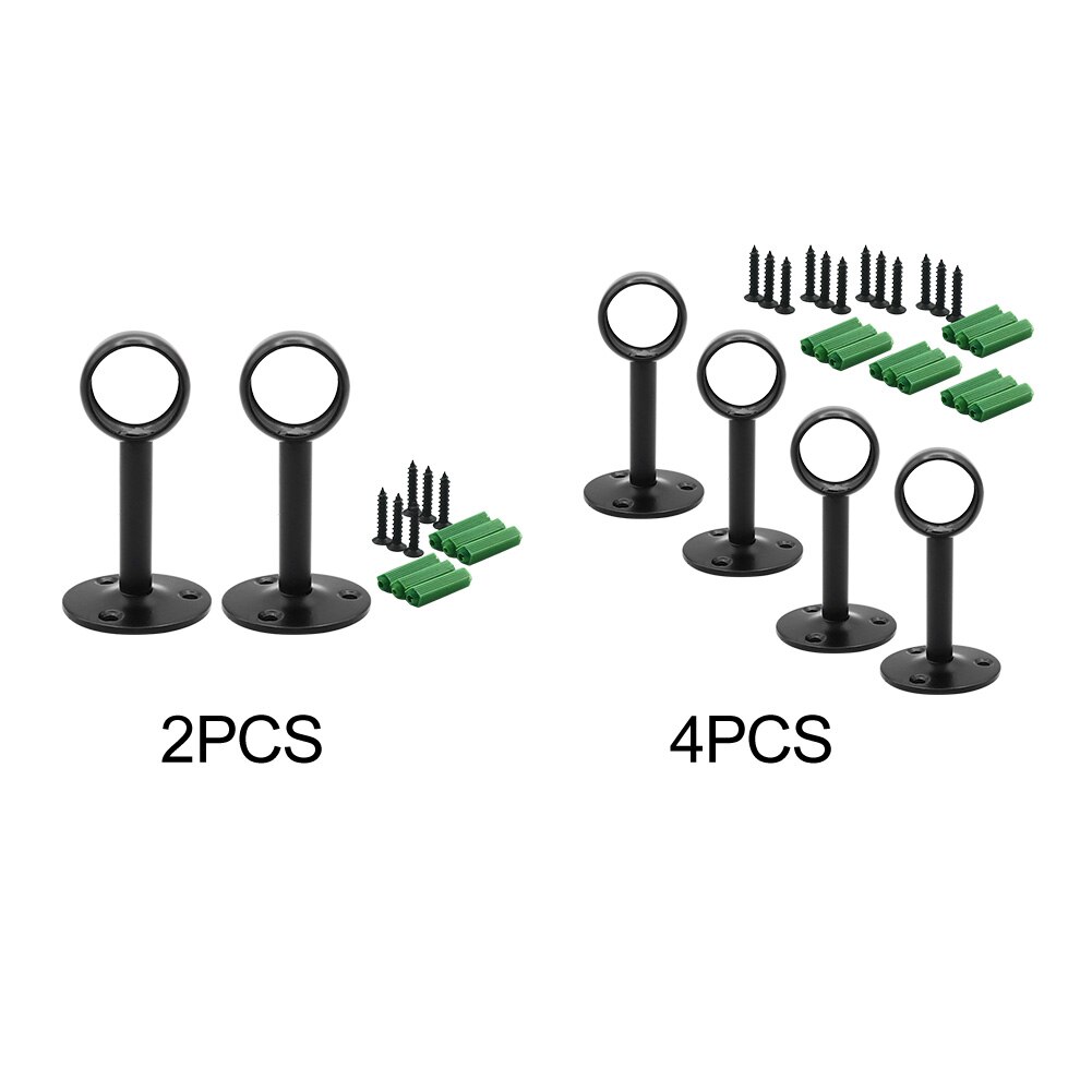 Hardware Home Living Room Curtain Rod Bracket Easy Install Heavy Duty Ceiling Mount Bedroom Stainless Steel Accessories Wall