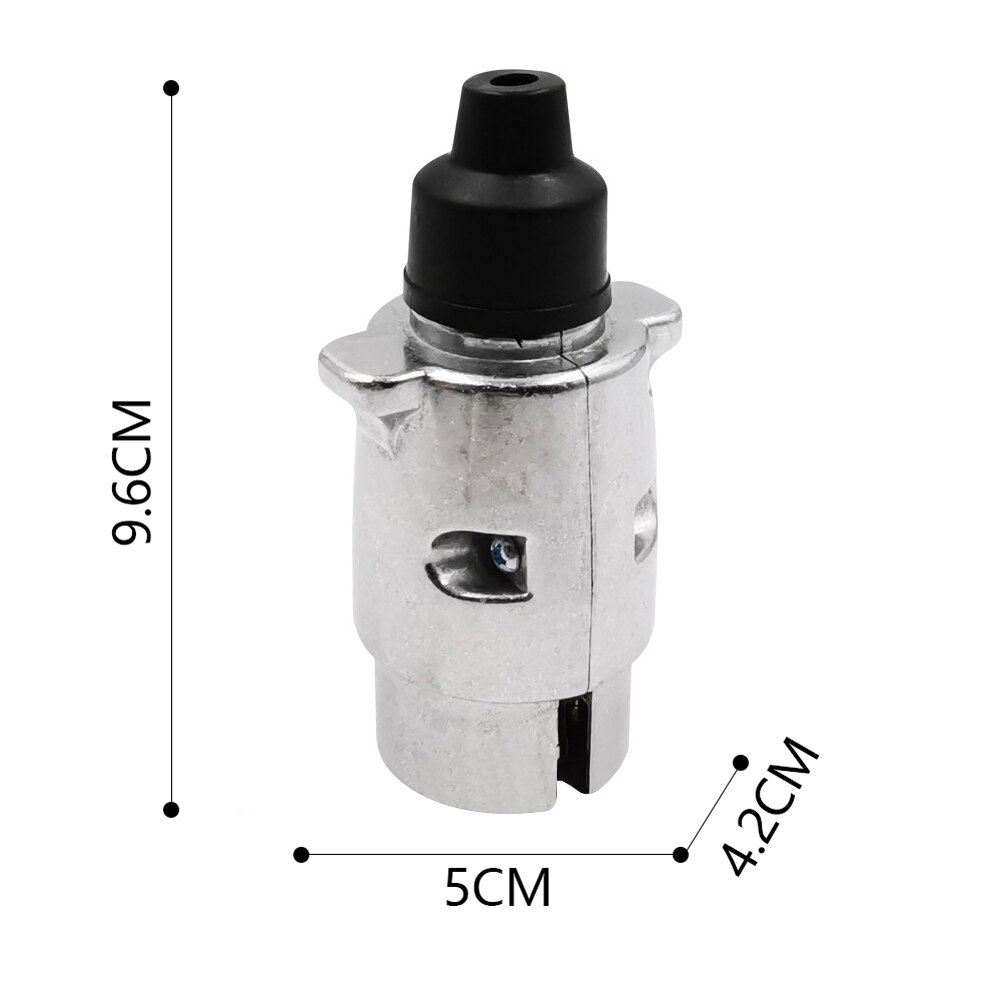 Durable Towing Trailer Socket Automobile Protector Plugs Connector European Standard 12V Towbar 7 Pin Aluminum Alloy Adapter Car