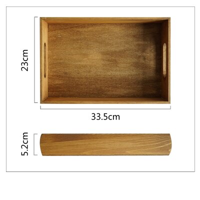 SWEETG Vintage bandeja de madera hecha a mano rectángulo cupcake pallet Decoración de mesa de boda perfume/maquillaje/comida/caja de almacenamiento de joyería: Brown Medium
