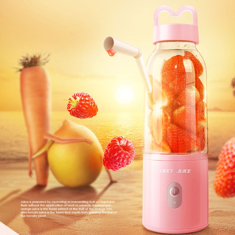 Mini Portable Electric Fruit Juicer Personal Juice Cup Charging Small Smoothie Maker Blender Kitchen Mixer Machine Home