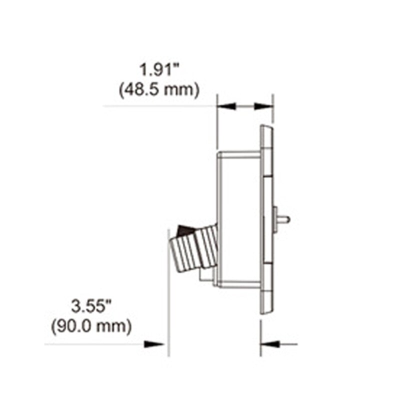 193X164.5 mm RV Hatch Cover Accessories Lockable Water Inlet Parts with Keys Square Threaded Fill Dish for Rv Trailer (Black)