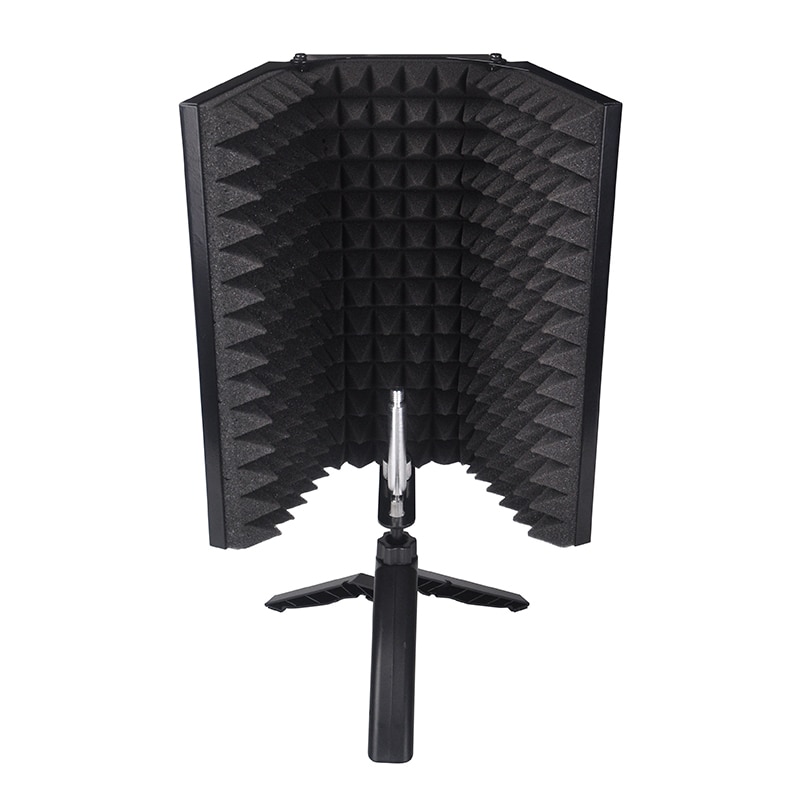 Sammenklappelig mikrofon akustisk isolationsskærm akustisk skum panelstudie til optagelse af live udsendte mikrofontilbehør