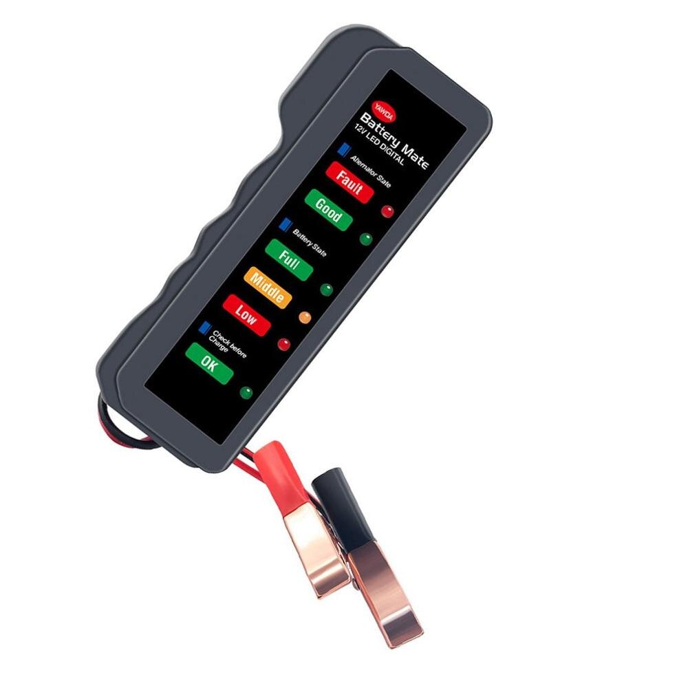 Voiture 12V testeur de batterie testeur de batterie moto batterie voiture testeur de batterie LED affichage avec deux Clips de test