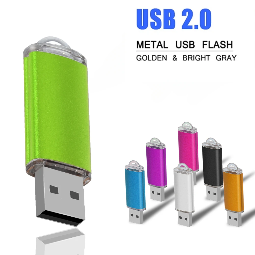 Metalowy pendrive USB2.0 128GB 64GB 32GB Szybki pendrive 16GB 8GB 4GB Pamięć Lampa błyskowa USB Stick U Disk 2.0 Kreatywne prezenty