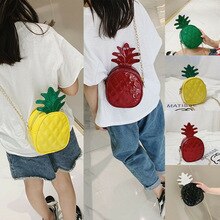 Kinderen Kids Meisjes Mooie Ananas Keten Messenger Crossbody Tas Toevallige Schoudertas Lederen Handtas Meisjes Tas