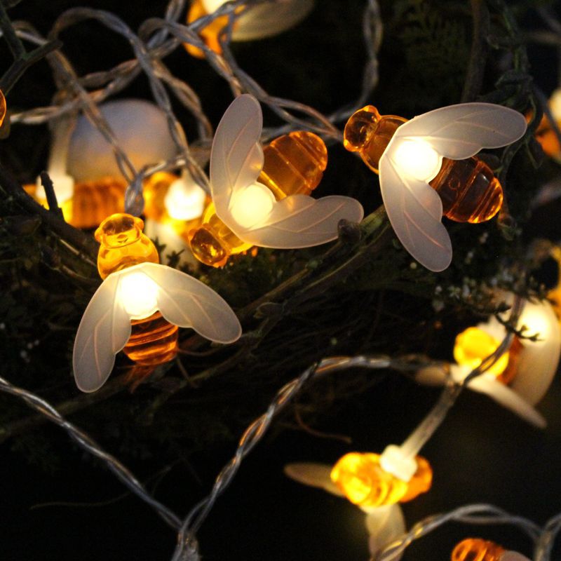 6m 40 led bi formet led juleguirlander snor lys batteri flash fe lys til fest have bryllup år dekoration