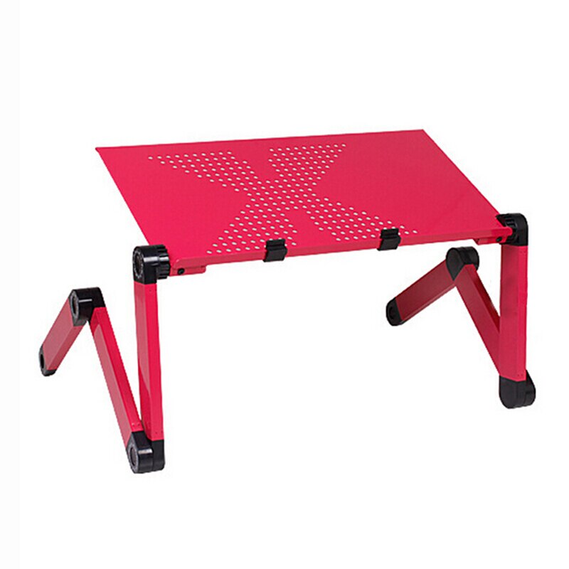 Kreatywny zeszyt aluminium łóżko składane losowy stół dormitorium artefakt regał wspornik dla leniwych biurko komputerowe WF610232: czerwony