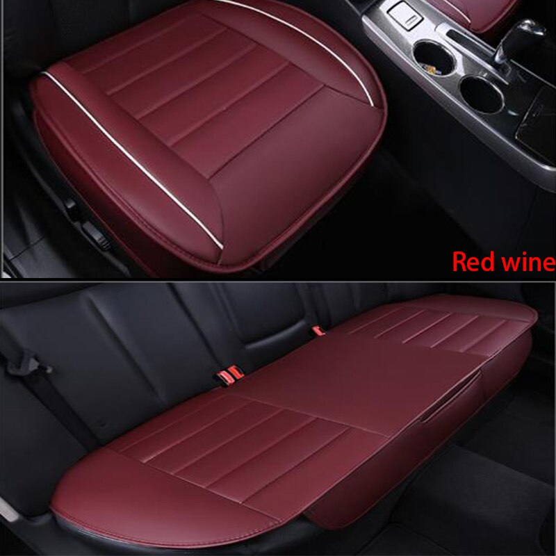 Autostoel all-inclusive auto accessoires PU lederen interieur auto bekleding vier seizoenen universele zitkussen: 3pcs red