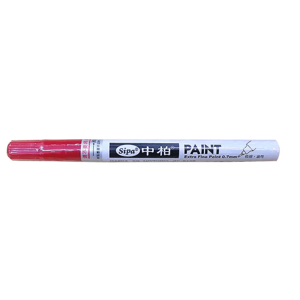 0,7mm Extra Feine Auto Reifen Reifen Lauffläche CD Metall Permanent Farbe Marker Stift Wasserdichte Gummi Permanent Farbe Marker Werkzeuge: Rot