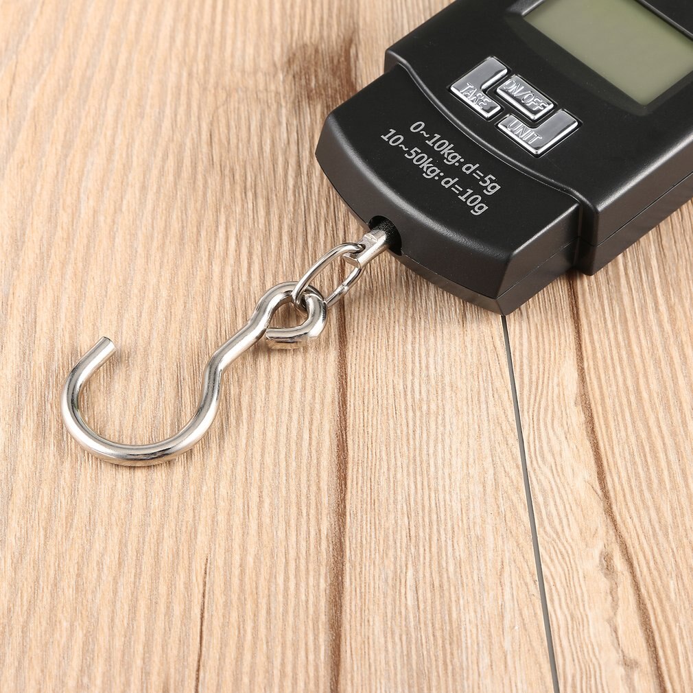 50kg 5g LCD Screen Digital Hanging Scale with Backlight and Hook Electronic Weighing Luggage Scale Travel Balance Scales WH-A08L