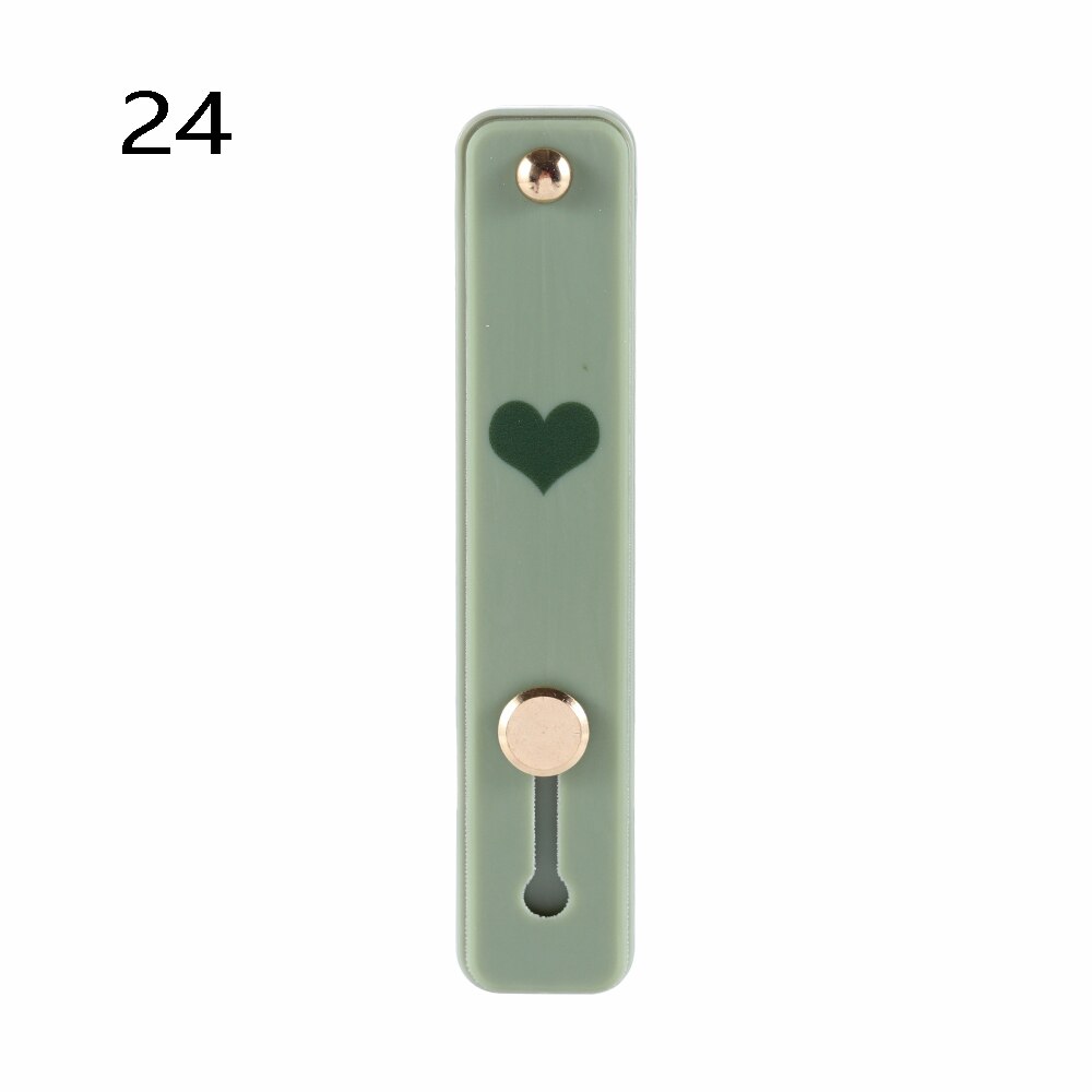 1pc uniwersalny silikonowy uchwyt na telefon palec serdeczny pasek na nadgarstek Push Pull Grip Stretch stojak serce cukierki kolor opaska na rękę uchwyt: 24