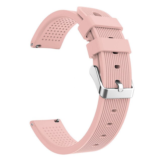 Vervangende siliconen horlogeband voor de active 2 , samsung galaxy watch active 2 , gear 40mm 44mm 42mm , gear  s2 sport 20mm horlogeband.: Roze
