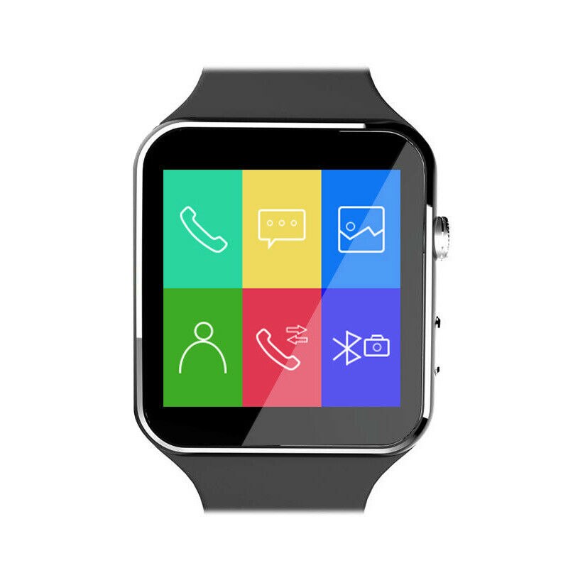 Reloj inteligente Bluetooth de para hombre X6, reloj inteligente deportivo con cámara, compatible con tarjeta SIM, Whatsapp, en Facebook