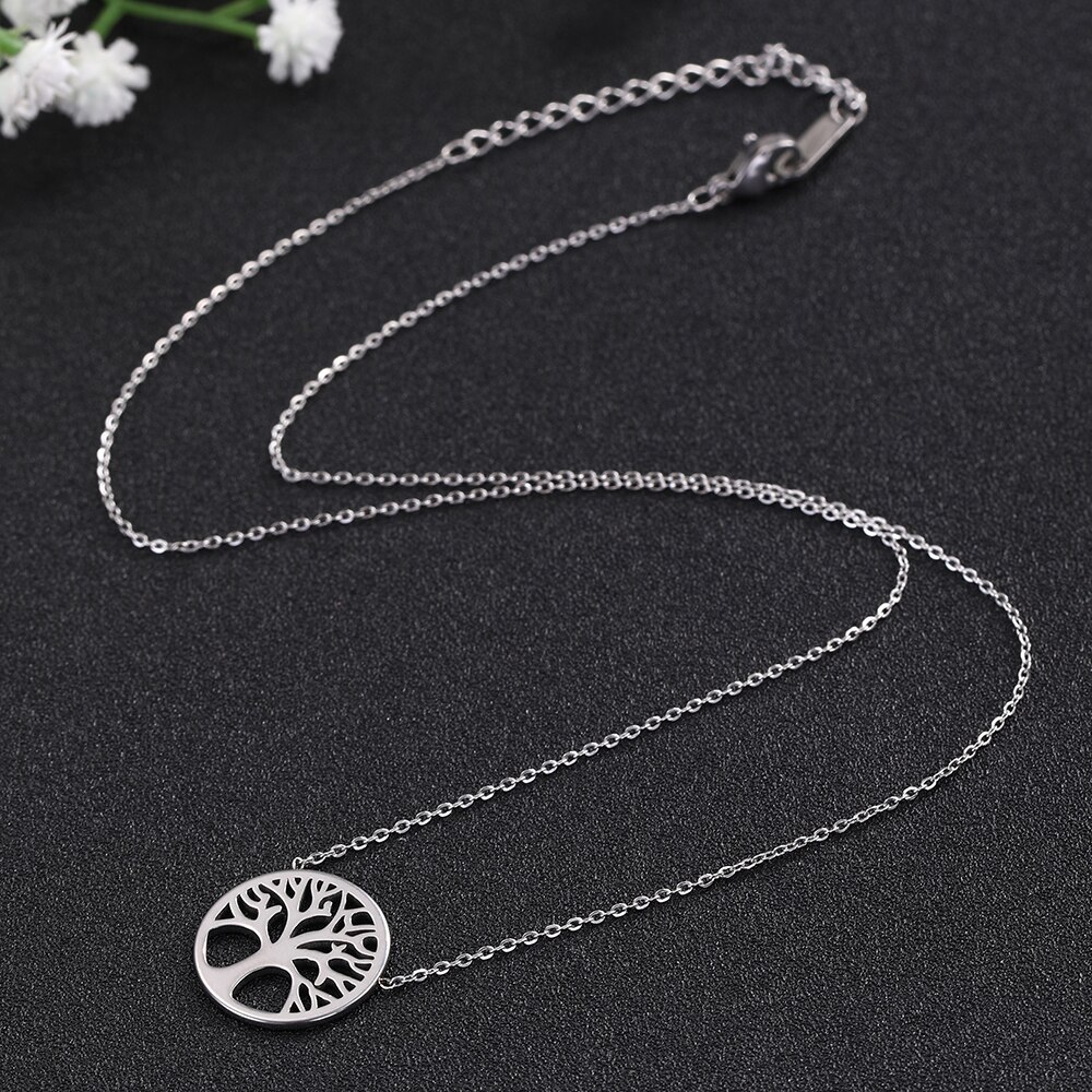 Skyrim Wikinger Baum des Lebens Anhänger Halsketten für Frauen Edelstahl Ästhetischen Halsband Nacken Kette Schmuck Geburtstag 2022