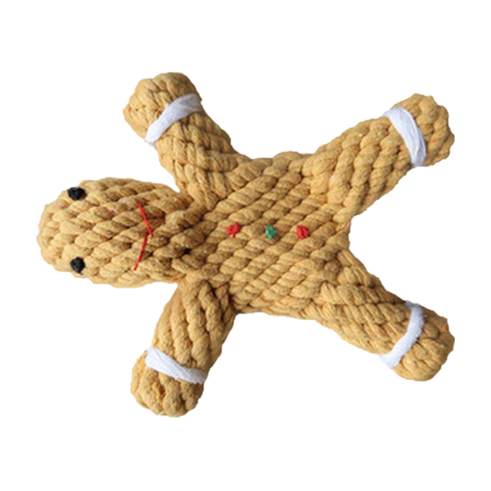 Dog Chew Toys Washable Gingerbread Man Cotton Rope For Dogs Chew Toy Chewing Rubber Toothbrushes Cotton Toys Plush Interaction