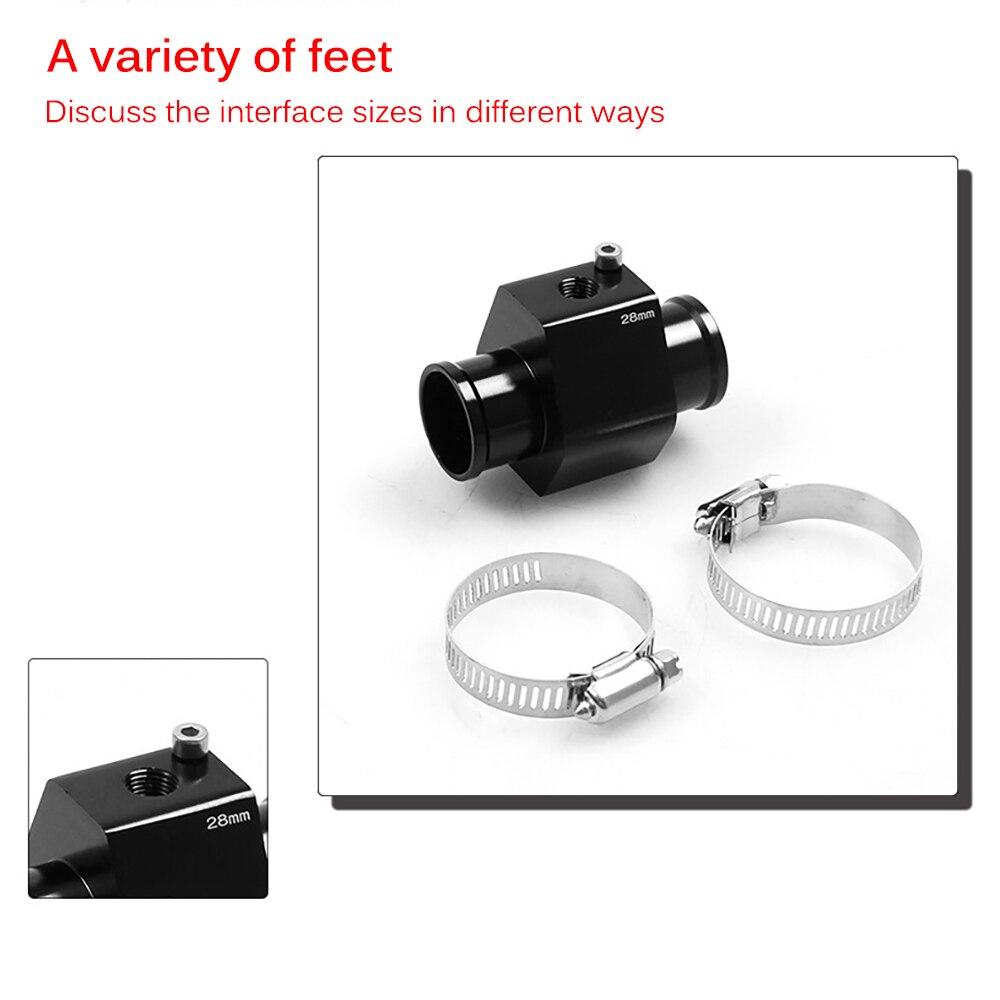 Durable Water Temp Gauge Radiator Temperature Aluminum Water Temp Joint Pipe Sensor 40mm 36mm 34mm 30mm 28mm Hose Adapter