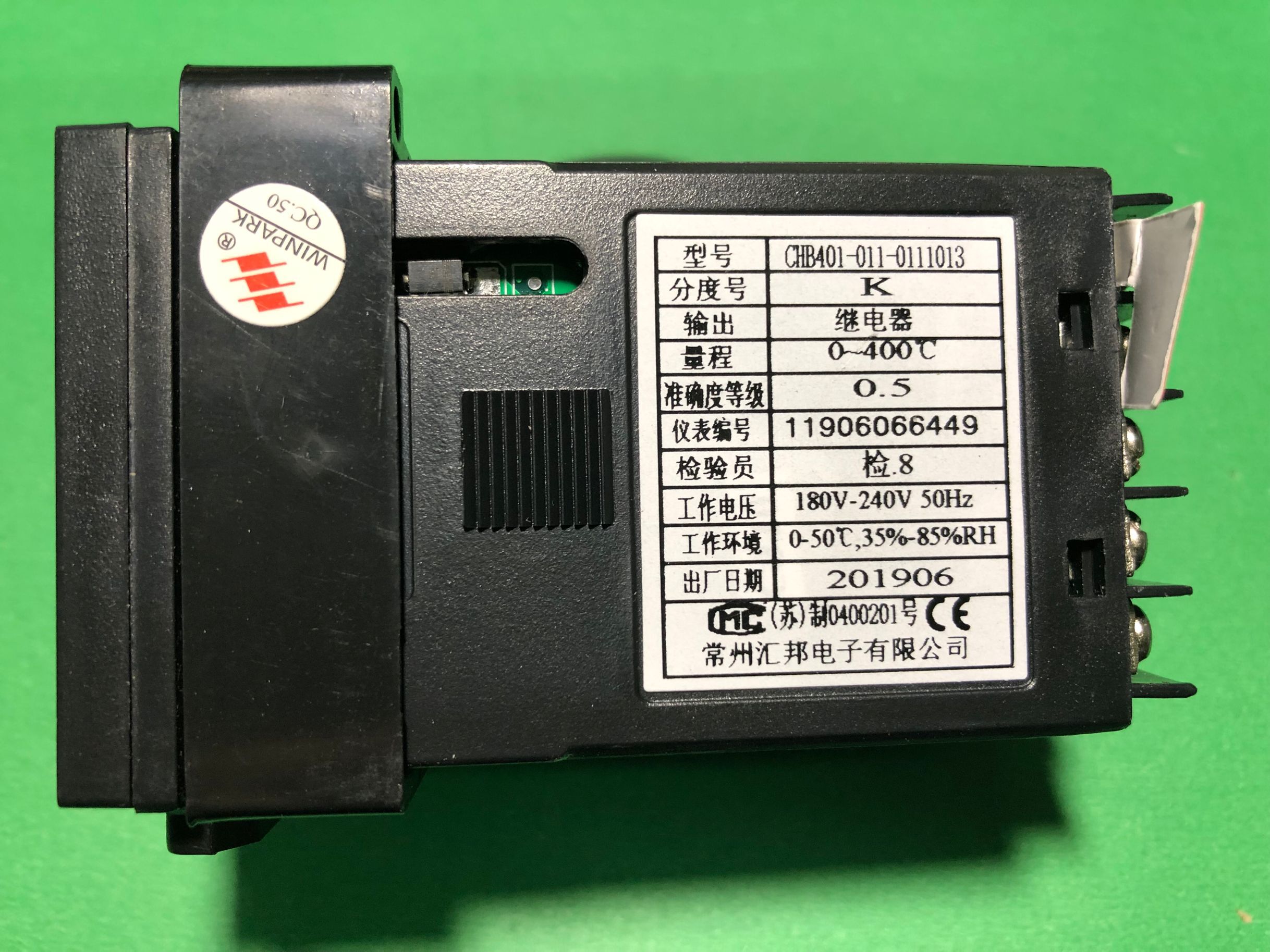 Controlador de temperatura WINPARK Changzhou Huibang CHB401-011-0111013