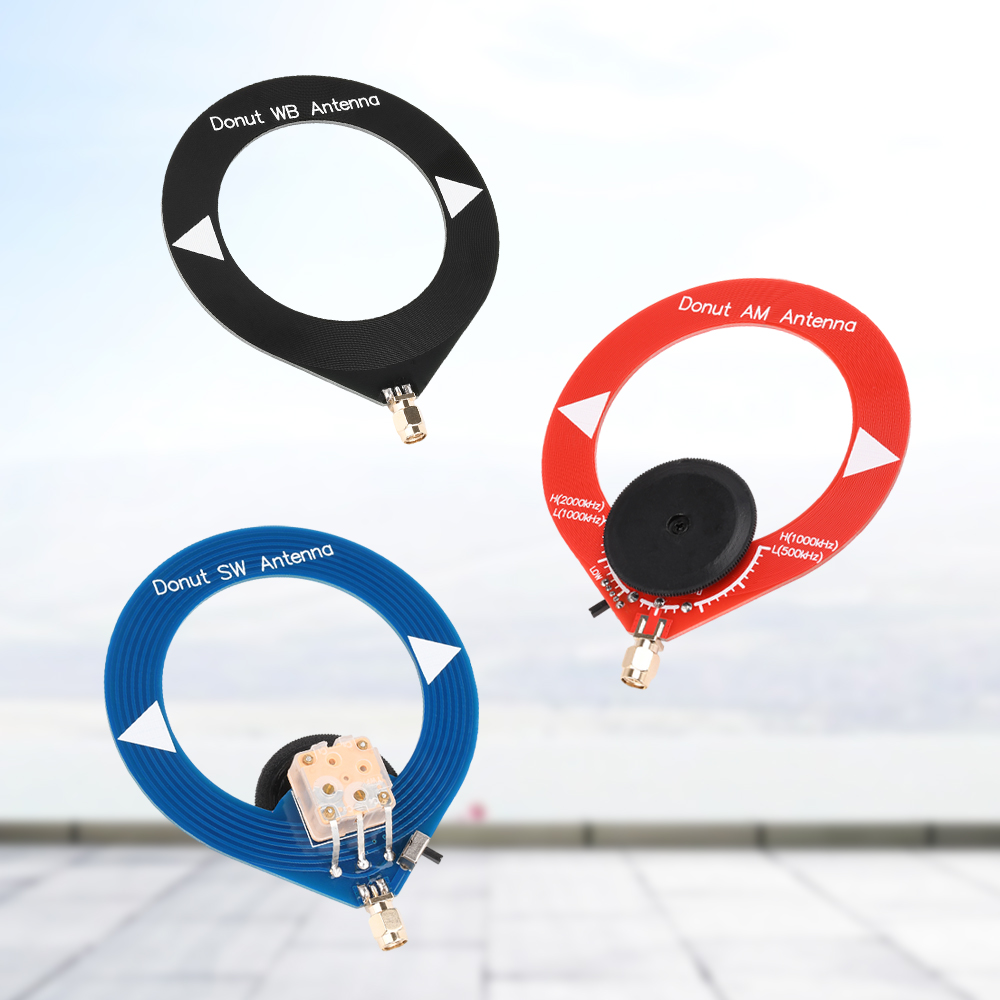 10k-180MHz Donut Broadband Reception Antenna 4-24MHz SW Shortwave Antenna 500-2000kHzAM Medium Wave Antenna Loop Antenna Module