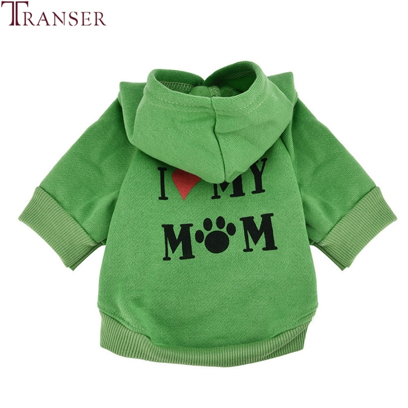 Transer ropa para perros mascotas amo a mi mamá perro Sudadera con capucha abrigo pequeño cachorro de Mascota de perro ropa deportiva de ocio conjunto 71205