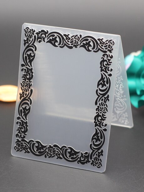 10x7.5 cm kant frame plastic embossing map stencils template voor DIY scrapbook envelop album frame decoratie template DIY