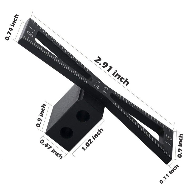 Zwaluwstaart Marker, Zwaluwstaart Markering Gauge Met Schaal, Zwaluwstaart Jigs Hand Cut Gewrichten Zwaluwstaart Guide Tool, zwaluwstaart Sjabloon Voor Woodw