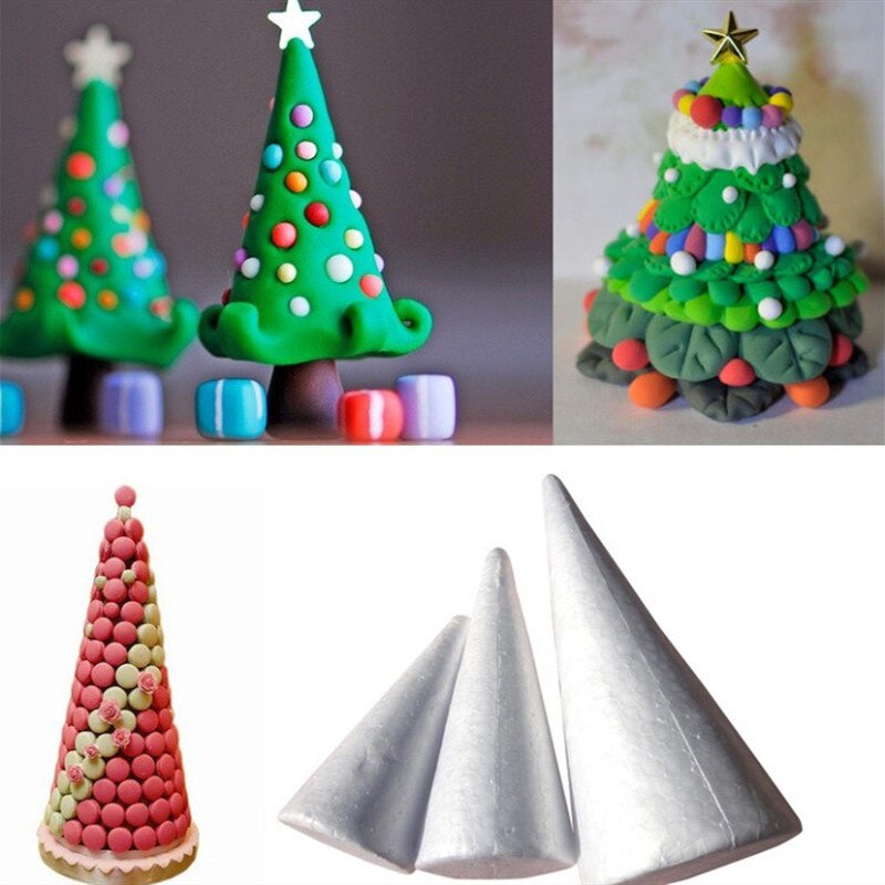 XMAS Polystyrene Styrofoam Foam Tip Cone Flat Cone for Craft DIY Accessory Handmade Party Celebration Festival Decorations