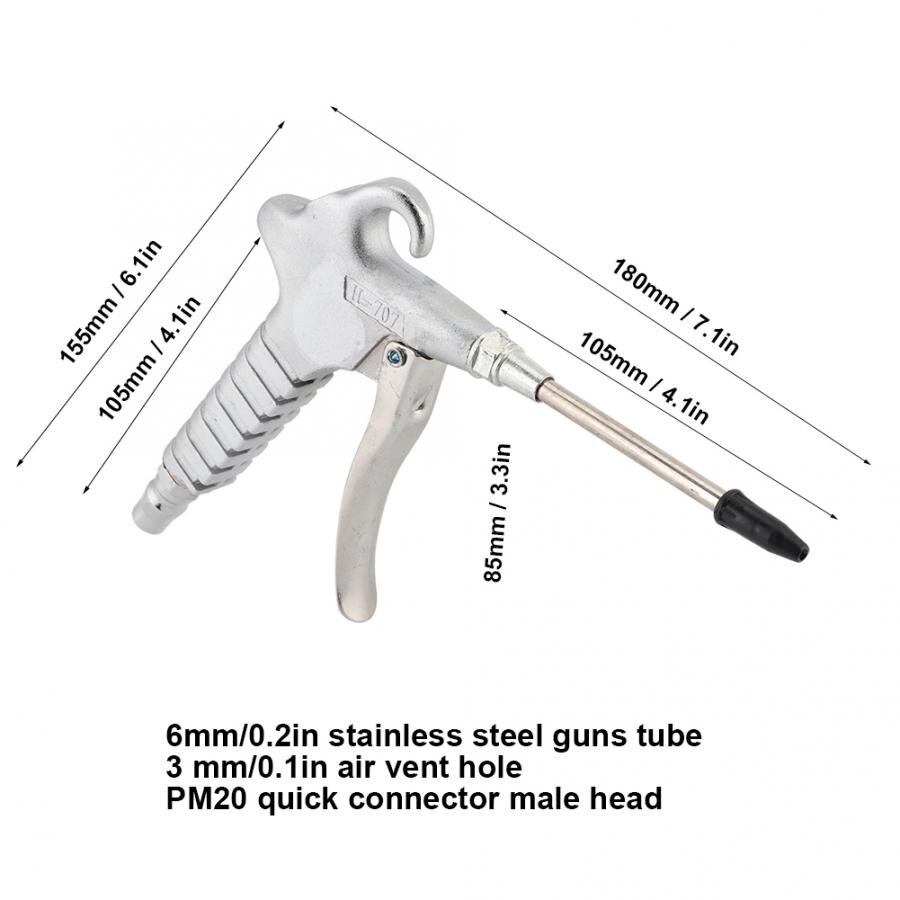 High Pressure Air Blow Dust Guns Cleaner Auto Car Dust Removing Cleaning Tool with Connector H-707