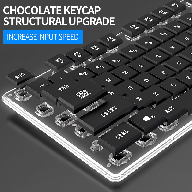 EWEADN Gaming keyboard Wired Gaming Mouse Kit 104 Keycaps With RGB Backlight keyboard Gamer Ergonomic Silent For Laptop