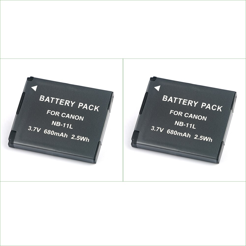 NB-11L NB11L NB-11LH NB11LH Batterie Per Foto/Videocamera Per Canon PowerShot A2300 A2400 A2500 A2600 A3400 A3500 A4000 A4050 SX400 SX410 È: 2PC Battery