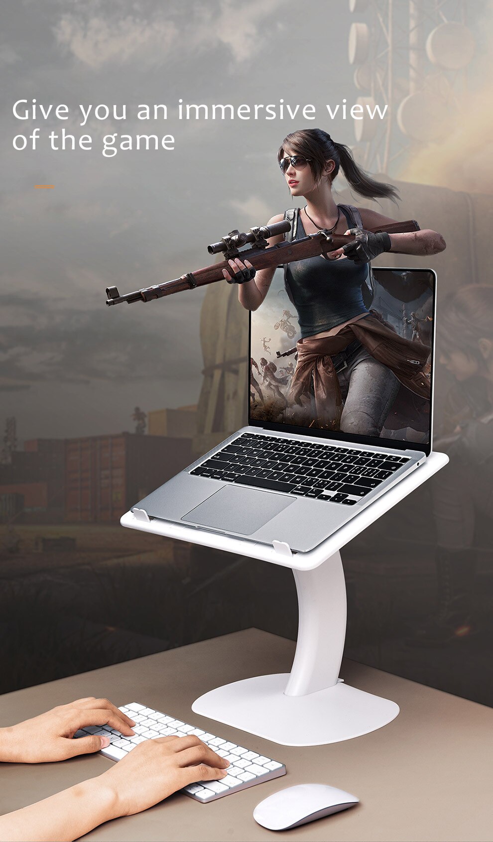 Laptop Stand Desk Ajustable For Reading Computer Folding Table Multi Function Learning Reading Desk Heightening Bracket Holder