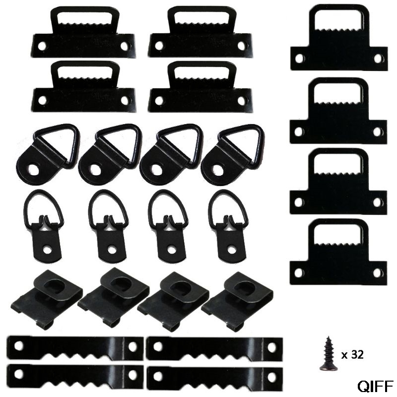 56pcs/set Photo Picture Frame Hanging Kit Heavy Duty Serrated Hanger Hardware For Wall Mounting July 8