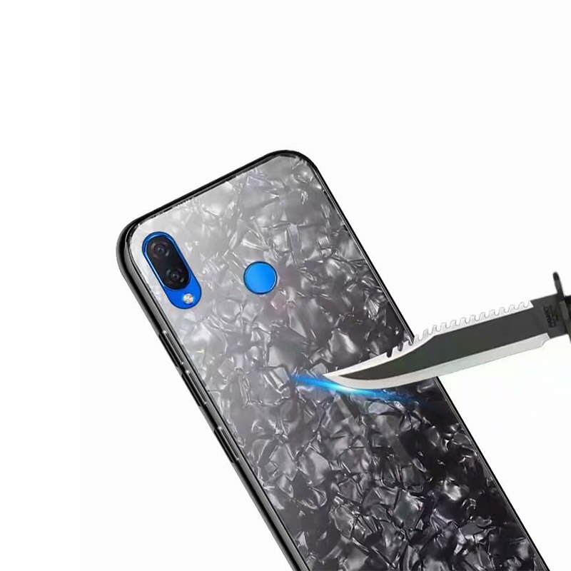 SemgCeKen Hard marmer gehard glas case voor huawei honor 8x max 8c 9 view note 10 v10 luxe beschermende telefoon hard terug coque