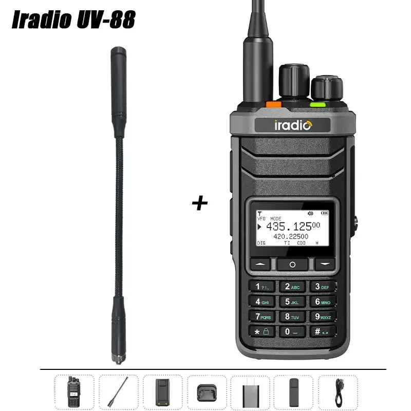Iradio UV 88 Walkie Talkie Kurzwelle 2,3–30 MHz UV88 Zweiwegradio Multiband FM CB SW LW Typ-C-Aufladung NOAA 1024CH Gleicher RT-860: Lila / BRITISH