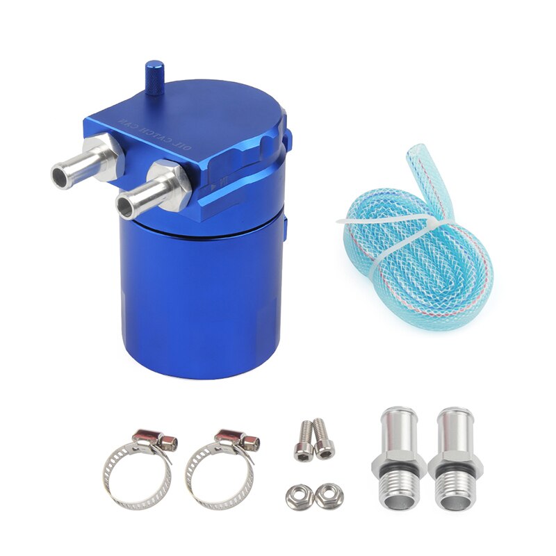Tanque de captura de aceite de aluminio para coche, bote Universal de 300ml, Estilo Universal: Azul