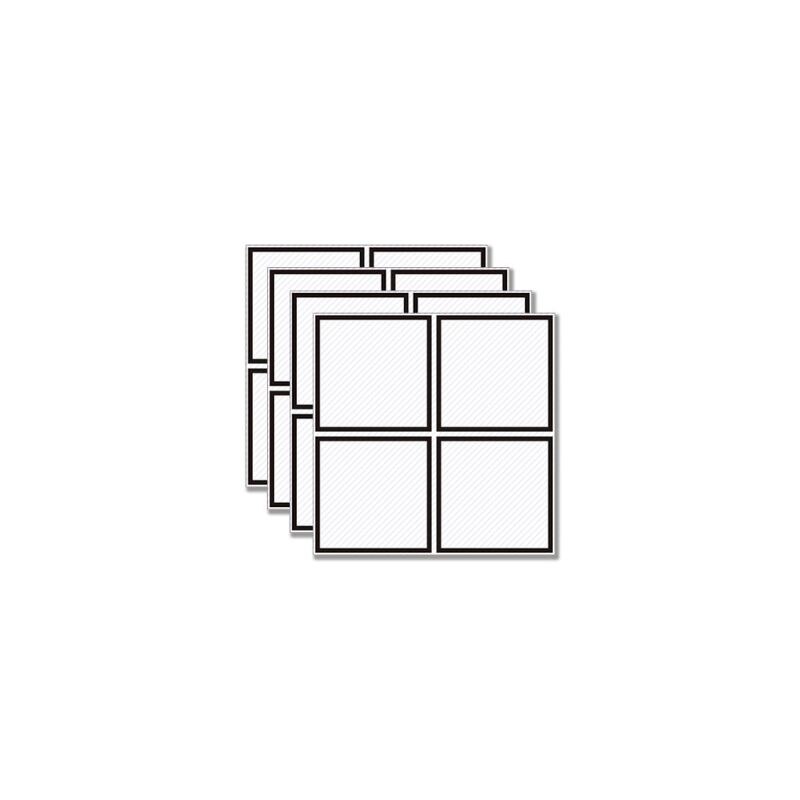 4 stuks zwart-witte bloem pvc keramische tegelstickers antislip keper vloerlijm  m0xd: 10