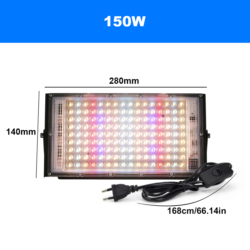 Phytolamp Für Pflanzen LED 220V Flutlichter Vollspektrum Hydrokultur-Anbausystem LED-Wachstumslampen 50/96/144 LEDS Pflanzenbeleuchtung: green