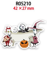 Vlakke hars flatback halloween 30 stuks/partij acryl harsen bedrukt voor doe-het-zelf decoratie: R05210