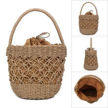 Women Handbag Handmade Straw Woven Tote Large Capacity Summer Beach Shoulder Bag Party Best -WT