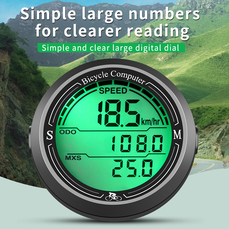 Bike Computer and Bicycle Odometer Wired MPH KM/H Bike Speedometer with Automatic Wake-Up Cycling Speed Tracker