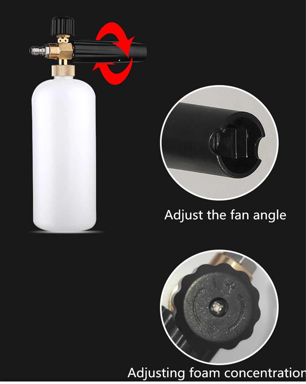 mling 900ml Car Wash Snow Foam Lance Thread Adaptors Soap Foamer Gun Washer With Adjustable Nozzle Sprayer Car Accessories
