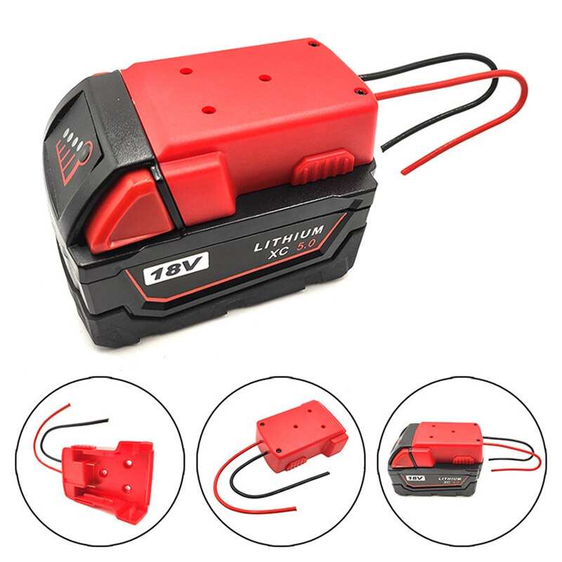 Batterie Adapter Für Milwaukee M18 Li-Ion Batterie DIY Werkzeug Akku Konverter 12 AWG Drähte Stecker Umwandlung