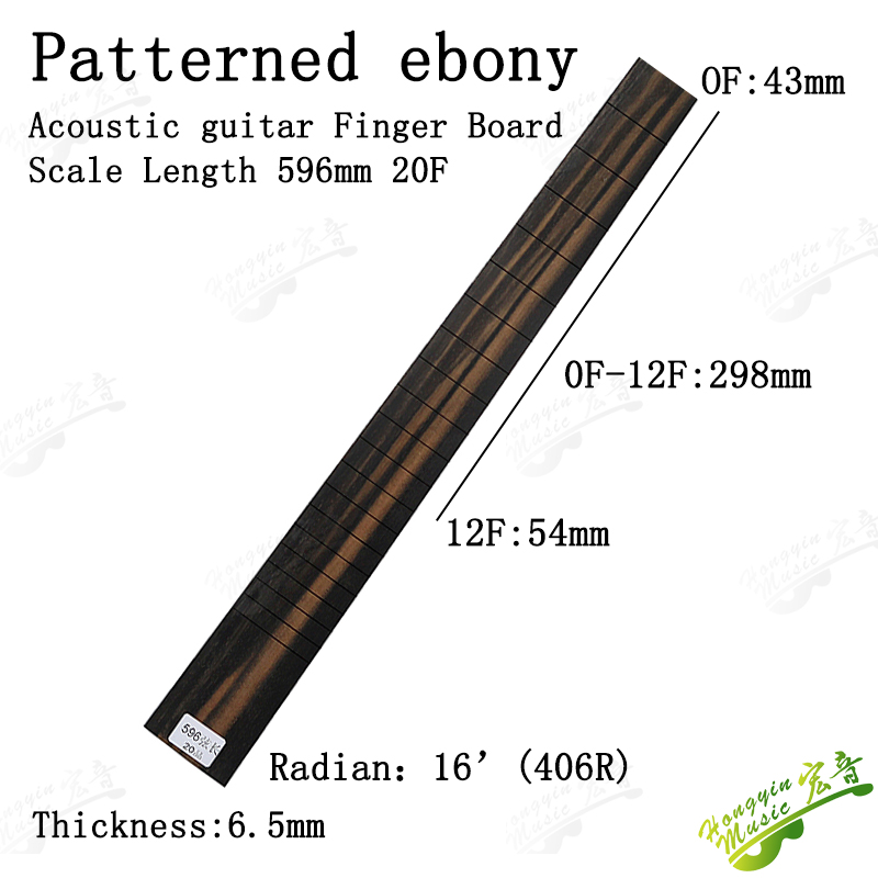 B Ébano africano para guitarra clásica eléctrica acústica, diapasón, Material de fabricación de guitarra: Verde claro