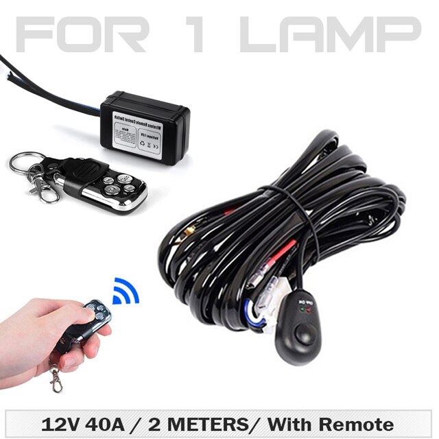 Slim LED Light Bar 7&#39;&#39; 13&#39;&#39; 20&#39;&#39; inch Offroad Flood beam Led Bar 4x4 Auto Driving Light for Lada Truck SUV ATV Niva 12V 24V: Wire and Remote Only