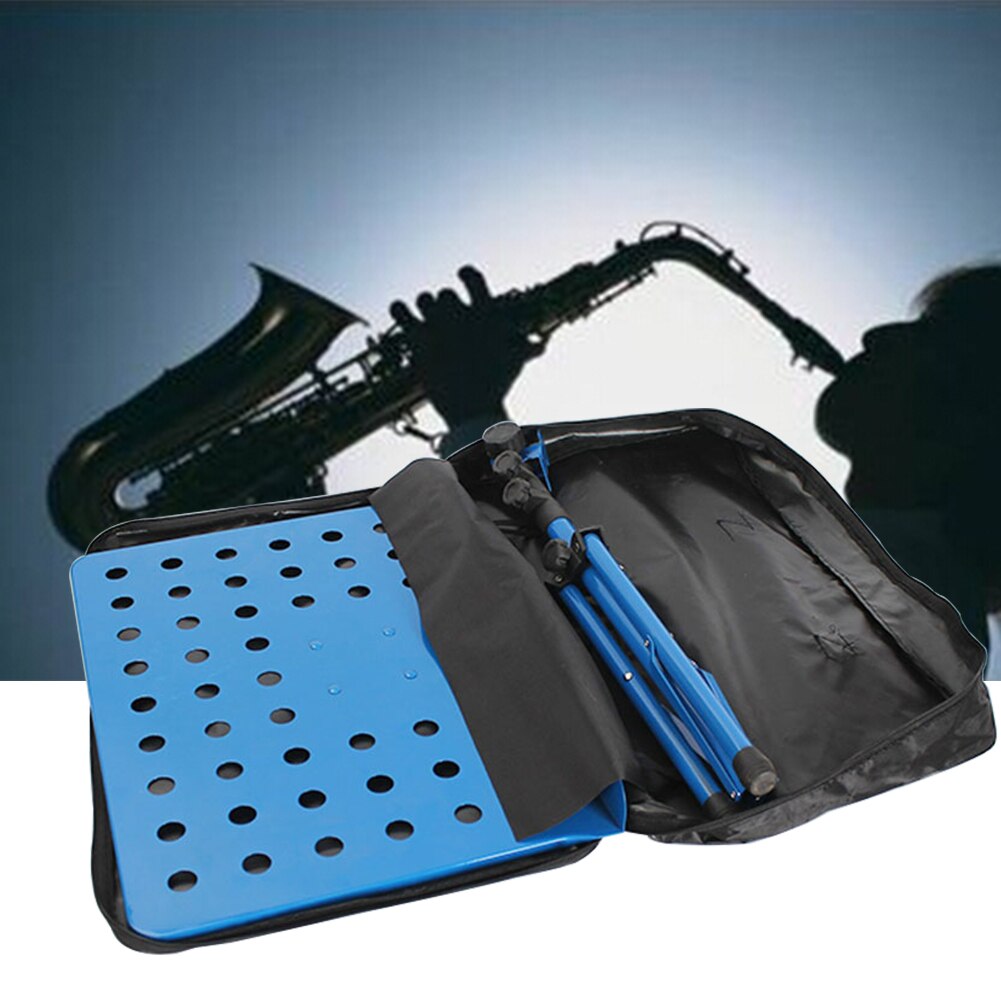 Waterproof Large Capacity Double Zipper Carrying Case Guitar Parts Music Stand Bag Nylon Foldable Adjustable Shoulder Portable